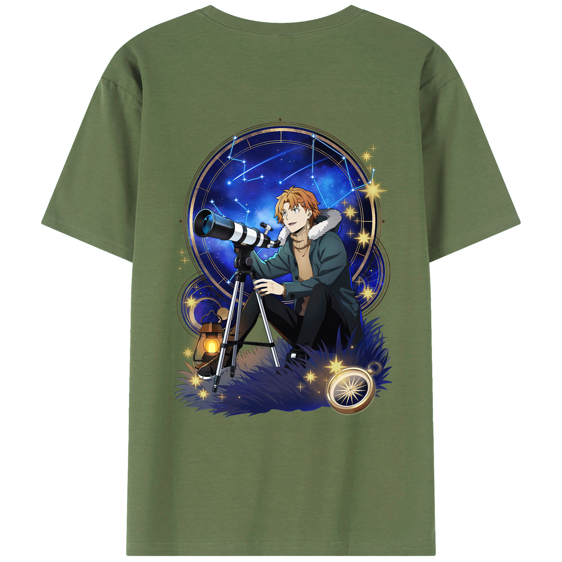 （画像用） 文豪ストレイドッグス Bungo Stray Dogs 綿100％ メンズ半袖Tシャツ（バックプリント） 通気性
